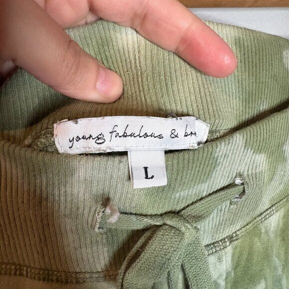 YOUNG, FABULOUS & BROKE Juliette Joggers Green Ombré - Picture 4 of 6